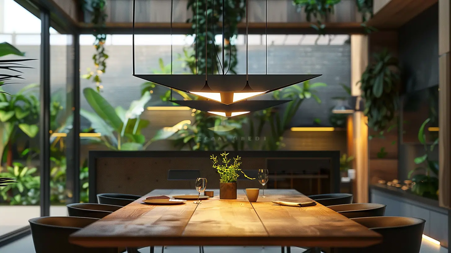 Moderne LED-Deckenlampen als Teil eines Smart-Home-Systems