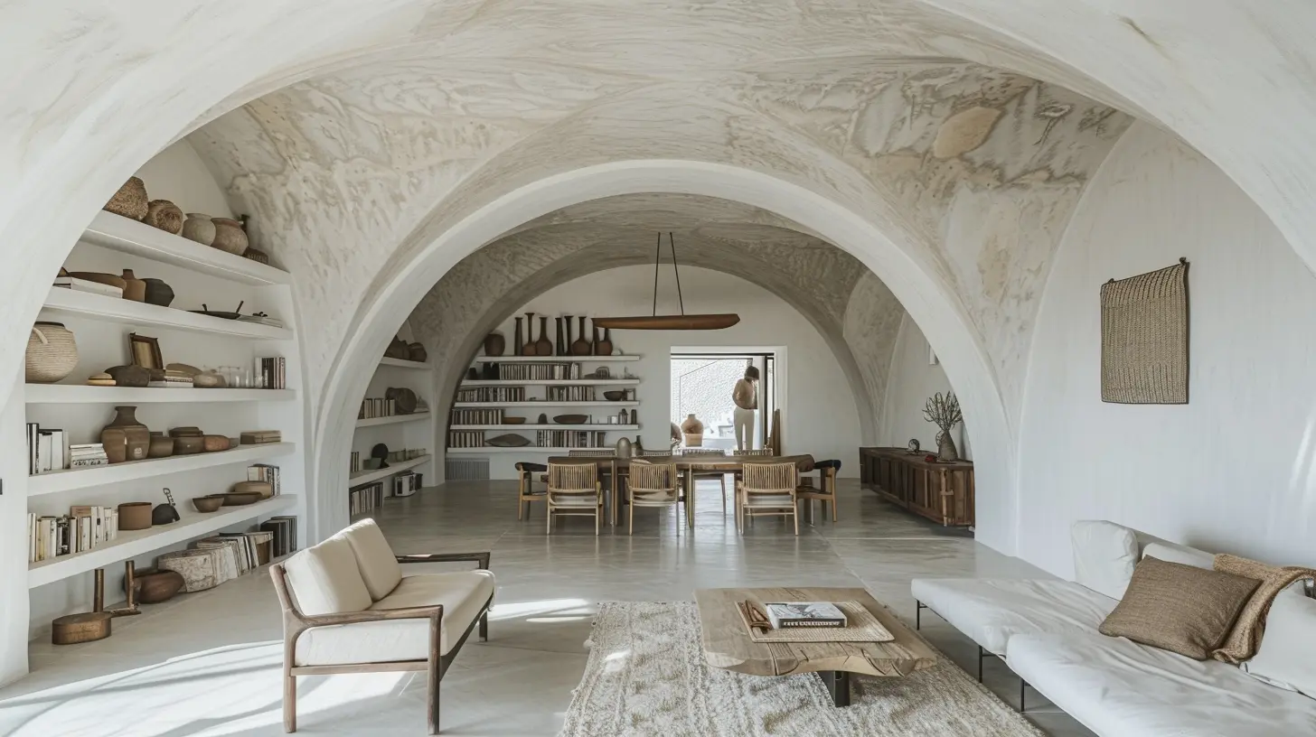 Beleuchtungsideen für den Rundbogen im Wohnzimmer